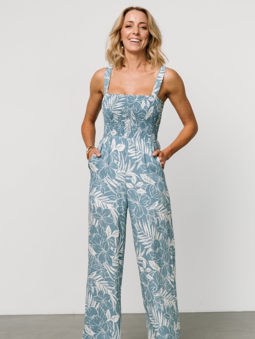 Baltic Born Keely Tank Jumpsuit | Blue Print Size MM